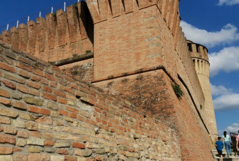 Rocca dei Veneziani and Clock Tower - External walls of the Fortness - BBOfItaly