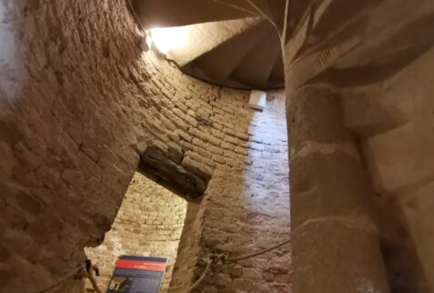 Rocca dei Veneziani and Clock Tower - Stairs in the tower to get on upper levels - BBOfItaly