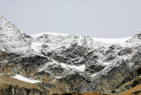 Lago di San Grato - frontage of Rutor glacier