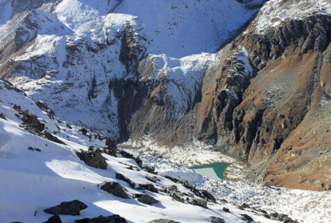 Valgrisenche - A corner of Lago di San Grato seen from Forcola del Bre