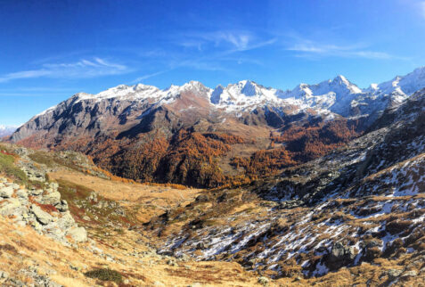 Landscape on the side of Valgrisenche seen from Forcola del Bre