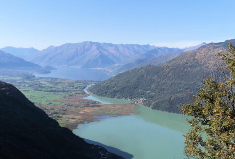 Lago di Mezzola and lago di Como seen from Tracciolino