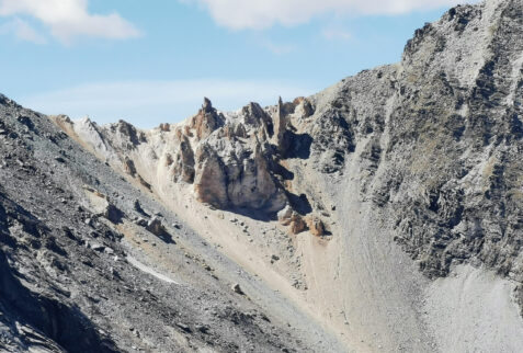 Vallone del Nomenon - Grivola - The Belleface pass (3109 m) seen fron Trayo pass (2875 m)