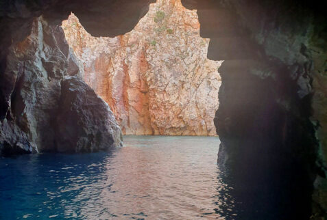 Boat tour inside Grotta Sardegna cave