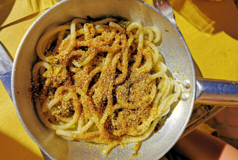 Certaldo – Pici a kind of pasta served directly in the saucepan