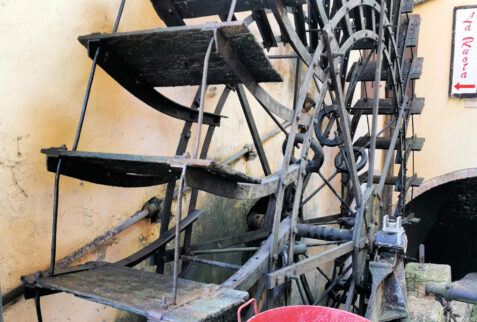 Borghetto – one of the water mills, on the pail “good luck” has been written