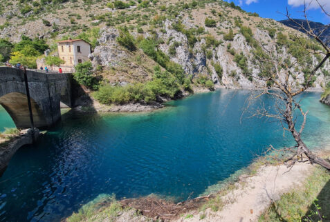 A little bridge on San Domenico Lake - Sagittario Canyon - Abruzzo