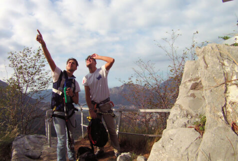 Ferrata Gamma 1 Lecco – a spot to admire the landscape and rest for a while