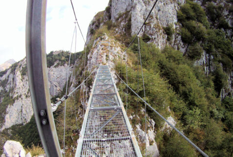 Ferrata Gamma 1 Lecco – the second simpler bridge on the trail