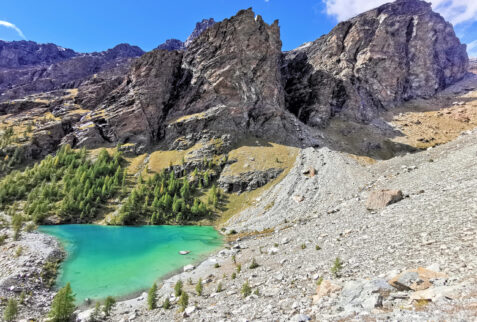 Val d’Ayas Monte Rosa – Lago Blu going up to the front end of Grande Ghiacciaio di Verra