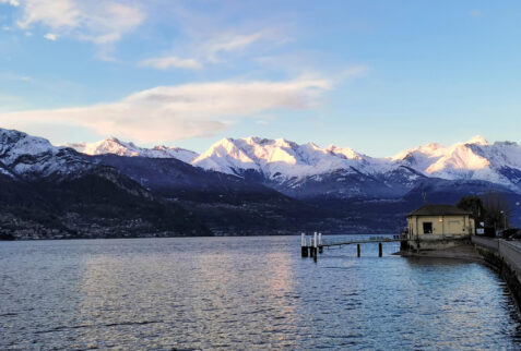 Lario lago di Como – Alpi mountains on the border with Switzerland seen from the village of Dervio