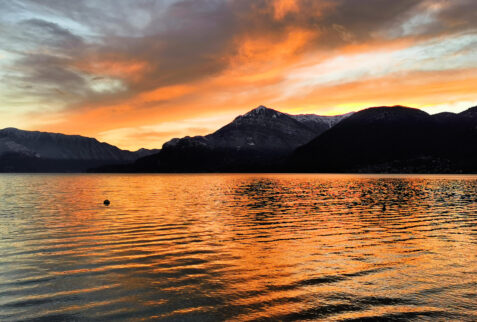 Lario lago di Como – sunset seen from Dervio’s bank