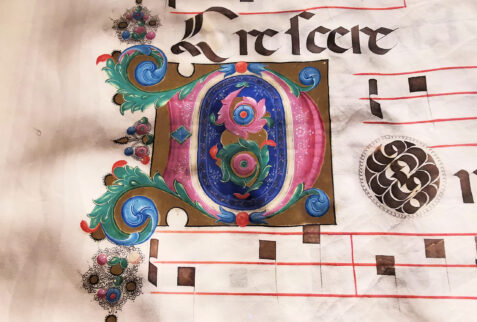 Museum of Cattedrale – a magnification of illuminated manuscript