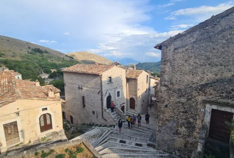 The principal square of Santo Stefano di Sessanio - Abruzzo