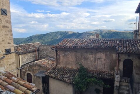 Mountains in the background of Santo Stefano di Sessanio - Abruzzo