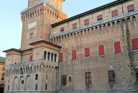 Castello Estense – glimpse of the external part of the castle – BBofItaly