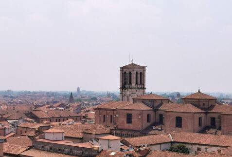 Castello Estense – view of the city seen from one of the towers of the castle – BBofItaly