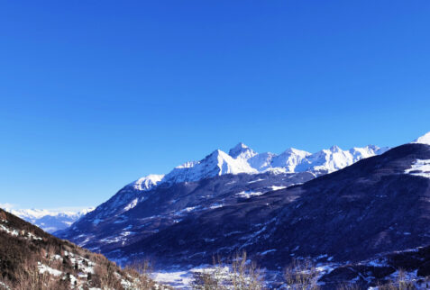 Castello di Saint Pierre – the landscape seen from the courtyard of the church of Saint Nicolas - BBofItaly