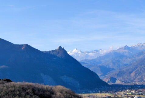 Avigliana – the natural gateway to the Val di Susa seen from the castle of Avigliana. The Sacra of San Michele is also visible - BBofItaly