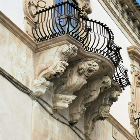 Scicli – one of the wonderful balconies of Beneventano palace – BBofItaly