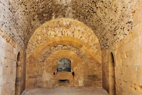 Fortezza Maniace – one of the defense rooms on the side of the sea behind the closed window – BBofItaly