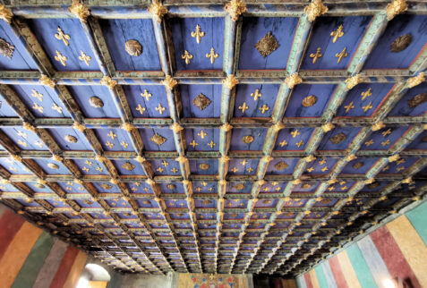 Castello di Issogne – a splendid ceiling in a room of the castle – BBofItaly