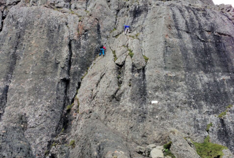 Ferrata delle Trincee – first difficult face of the Ferrata – BBofItaly