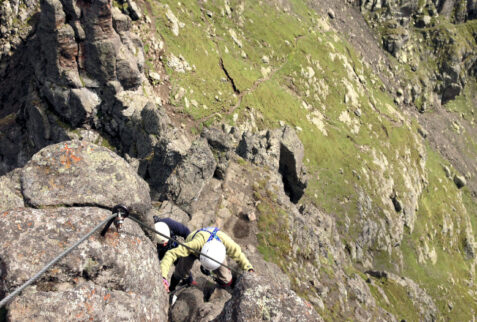 Ferrata delle Trincee – busy on the Ferrata – BBofItaly