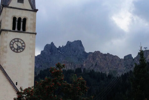 Ferrata delle Trincee – the Padon ridge seen from Arabba village - BBofItaly