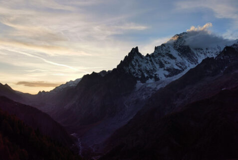 Testa Bernarda – sunset behind Peuterey ridge - BBofItaly