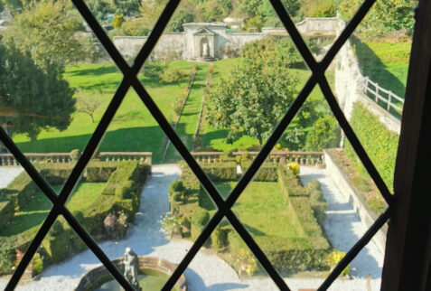 Palazzo Vertemate – a glimpse of the garden seen from a window of the palace – BBofItaly