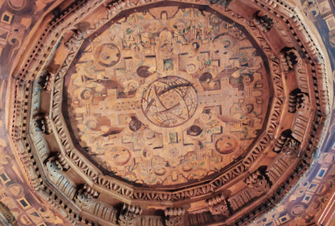 Palazzo Vertemate – beautiful inlay in the ceiling of a room – BBofItaly